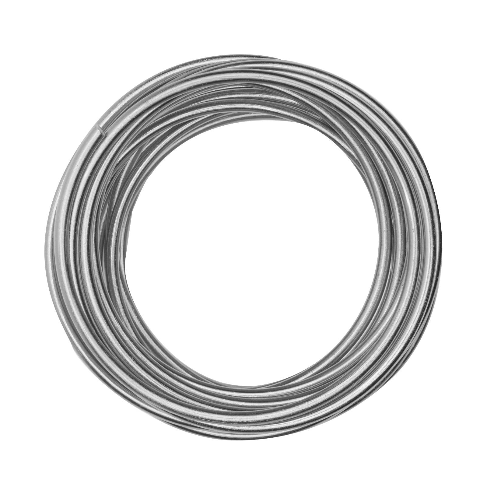 Vaessen Creative Aluminium Craft Wire 32.8 ft (10 m) x 0.2" (5 mm) Silver - Flexible Metallic Wire for Crafting, Flower Arranging, Jewellery Making and Modelling