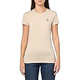 Armani Exchange Womens Circle Moon Graphic Slim Fit Cotton Tee