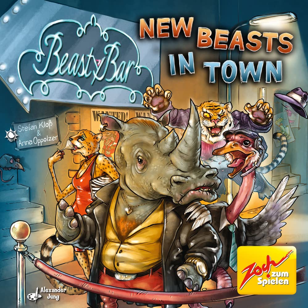 Zoch 601105156 Beasty Bar New Beasts in Town - The Character Card Game - Can be Played Independently & Combined - for 2 to 4 Players, Strategy Game, for Children from 8 Years