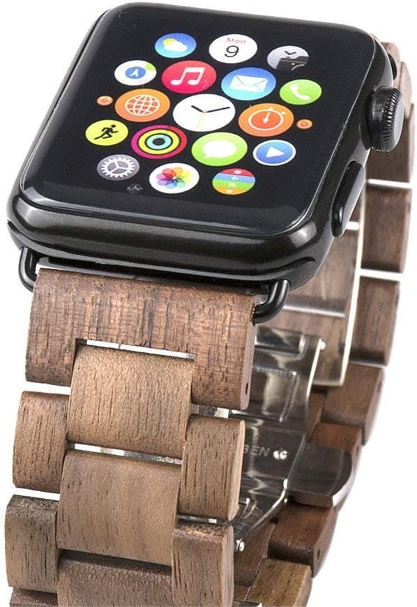 Watch Band 42mm44mm/45mm iWatch band Bracelet Strap Stainless Steel Clap with Adjustable Links Compatible for iWatch Series 7/6/5/4/3/2/1 Sport & Edition (Walnut) - Image 3