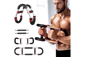 MLLNFUE Twister Arm Trainer, 60-110lb Chest Workout Equipment, Three-Speed Adjustable Fitness Equipment, Arm Trainer, Portable Power Twister Bar, Detachable Design Fitness，for Home & Gym Fitness Equipment