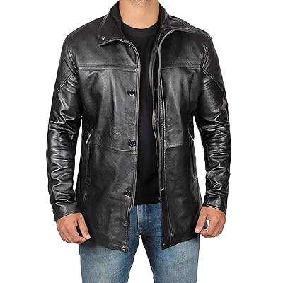 quarter length leather jacket