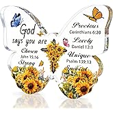 Christian Valentine Gifts Spiritual Gifts for Women Christian Stuff Sunflower Desk Accessories Sunflower Decor Religious Valentines Gift Church Church Valentine Gift Religious Stocking Stuffers