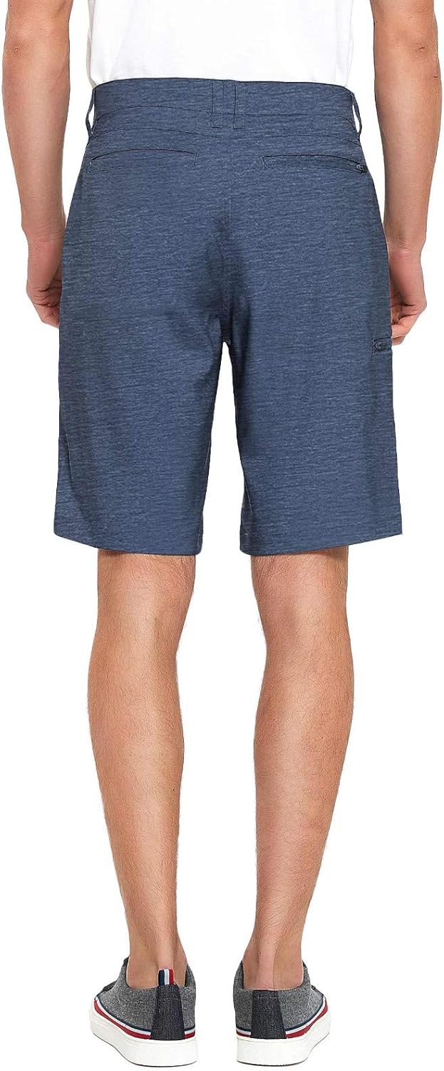 PULI Men's Golf Hybrid Dress Shorts Casual Chino Stretch Flat Front Lightweight Quick Dry with Pockets at  Men’s Clothing store