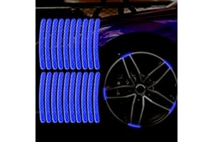 Wheel Reflective Tape, 20 Pcs Car Wheel Reflective Night Safety Warning Car Stickers Wheel Decoration Film for Motorcycle Cyc