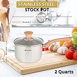 Daniks Oslo Stainless Steel Saucepan with Glass