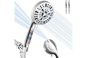 Handheld Shower Head, High Pressure Shower Head with Filters, 10-Spray Mode Detachable Showerhead with Extra Long 79 Inches H