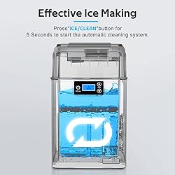 ZAFRO Nugget Ice Makers Countertop,45lbs/Day Pebble