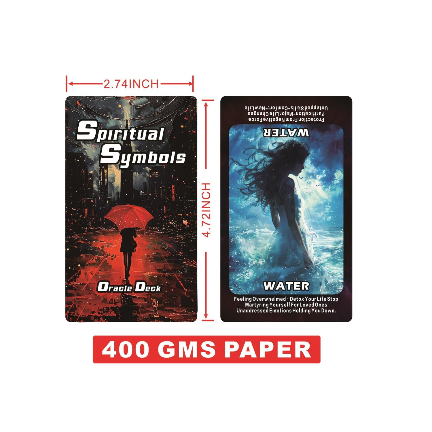 Spiritual Symbol Oracle Cards, Oracle Deck for Beginners, Life and Psychology, Covering Love, Career, Cause and Effect, Meditation, interpersonal Relationships, Oracle Cards Deck