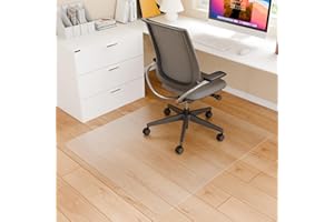 Futurwit Office Chair Mat for Hard Floors, 48" x 40" Hardwood Clear Protector for Desk Chair, Easy Glide Plastic Floor Mat for Office & Home (Rectangle)