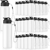 Mifoci 72 Pcs Plastic Water Bottles Bulk 17 oz, White, Black | Leak Proof Flip Top Closure, Reusable Water Bottles for Gym Outdoor Party Events, Bulk Bottles for Adults Sports Activities