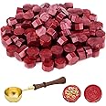 ASTARON 100 Pcs Sealing Wax Beads, Lots of Colors Options for Wax Seal Stamp, Octagon Wax Seal Kit with 1 Wax Melting Spoon,