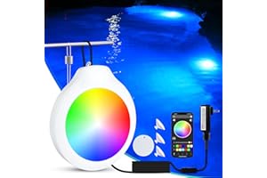 LanPool LED Pool Lights for Above Ground Pool with App Control, IP68 Waterproof Underwater Submersible Lights w/Magnet,Suction Cups,Music Sync Color Changing Pool Lights for Inground Pool Accessories
