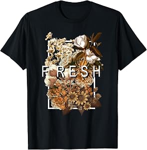 Fresh Brown Color Graphic Tee T-Shirt