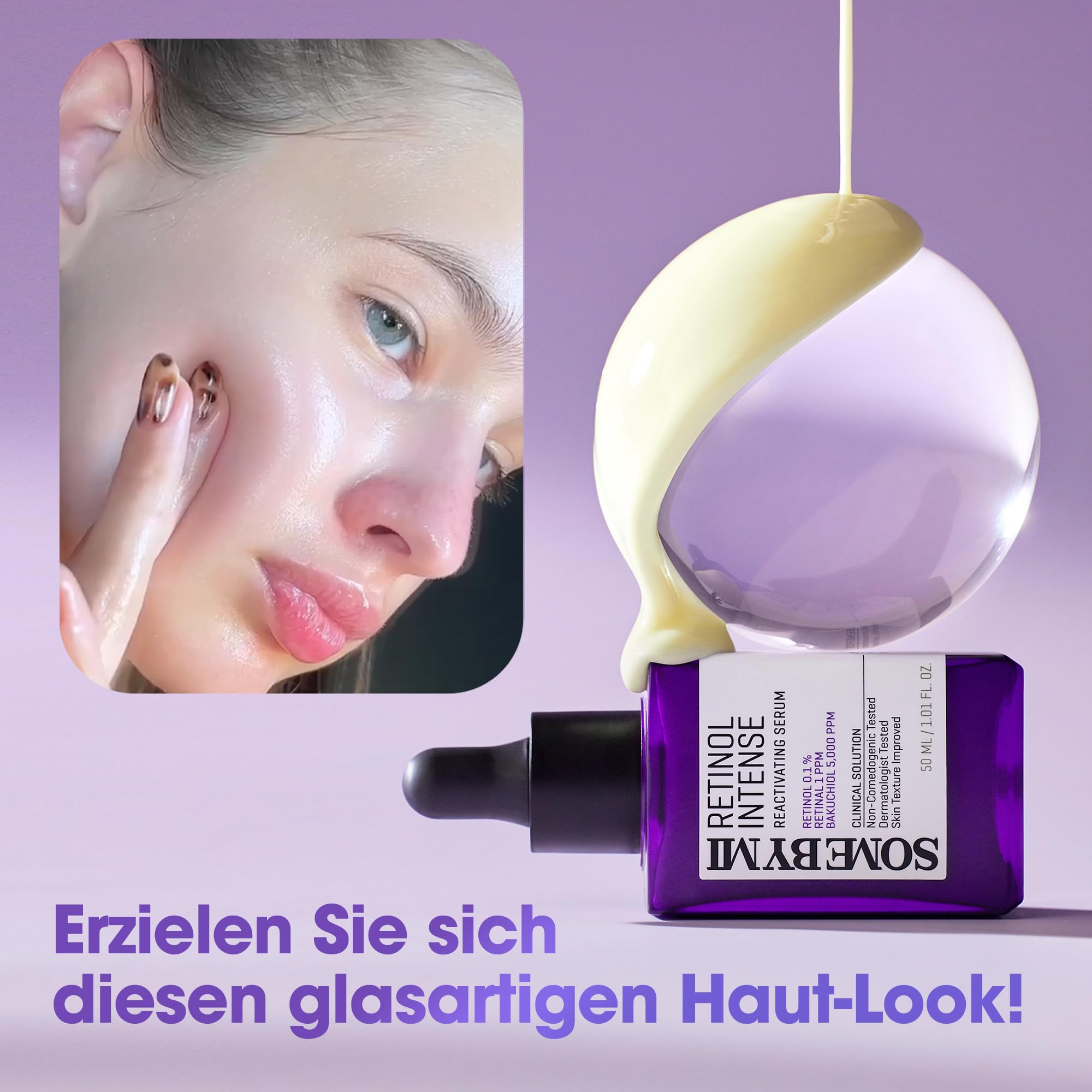 SOME BY MI Retinol Intense Reactivating Serum – 50ml – Bakuchiol-Retinol-Serum für straffere Haut – Verfeinert Poren & verbessert Hautstruktur – Koreanische Hautpflege 4