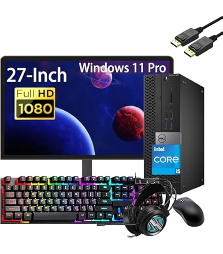 デル M.2 SSD＋2.0TB Win11 Pro i5 16GB WiFi Dell Desktop Intel Core i5 16GB 1TB Windows 11 Pro with wifi