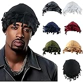 Gturytr Turban for Men Vintage Twist Head Wraps Durag Satin Lined Halo Turban for Women Modal and Satin Scarf Tie