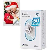 Liene Zink Photo Paper 2x3″ 50 Sheets, Liene Premium Photo Printer Paper w/Adhesive Back, Waterproof, Smudge Proof, Tear Proo