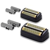 Replacement Foil &amp; Inner Cutters for Andis 17300 reSURGE, Black, 2 Pack