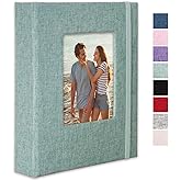 Small Photo Album 5x7 Linen Picture Book, Each Mini 26-Page Album Holds 52 Photos, Art Presentation Folder for Postcards & Picture Storage