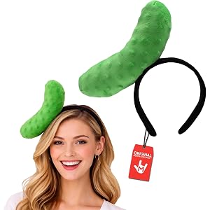 Nicky Bigs Novelties Pickle Hat, Funny Hat, Pickles Costume Adult, Funny Headband, Crazy Hats, Silly Hats For Adults