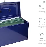 Cathedral A4+ Steel File Box with Starter 5 Suspension Files Blue view 4