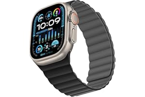 Bisikor Compatible with Apple Watch Band 49/46/45/44/42/41/40/38mm Double Sided Wearable Silicone Magnetic Strap for iWatch U