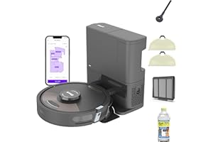 Shark Matrix Plus 2in1 Robot Vacuum & Mop with Sonic Mopping, Matrix Clean, Home Mapping, HEPA Bagless Self Empty Base, CleanEdge, for Pet Hair, WiFi, Black/Mocha, AV2630WA