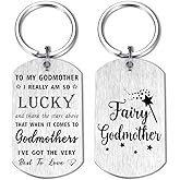 Resdink Godmother Keychain Gifts from Godchild, Funny Fairy Godmother Birthday Mothers Day Chrismtas Easter Keychain for Women