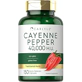 Carlyle Cayenne Pepper Capsules | 40,000 HU | 150 Count | Capsicum Annuum Supplement with Ginger Root and Hawthorn | Non-GMO &amp; Gluten Free Formula