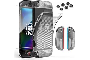 HEYSTOP Switch 2 Case for Nintendo Switch 2(2025), Switch 2 TPU Cover, Protector Case Cover for Switch 2 Accessories with 6 Thumb Caps and Screen Protector, Anti-Slip, Shock-Proof,Anti-Scratch