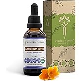 California Poppy USDA Organic Tincture | Alcohol-FREE Extract, High-Potency Herbal Drops | Made from 100% Certified Organic California Poppy (Eschscholzia Californica) Dried Herb and Flower (2 oz)