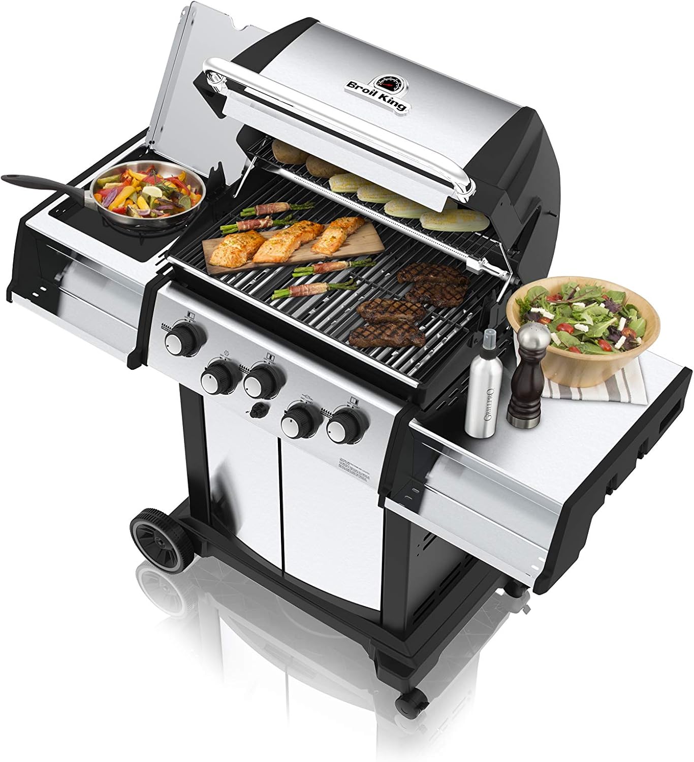 review Broil King 946884 Signet 390 Propane Gas Grill, Stainless Steel & Black