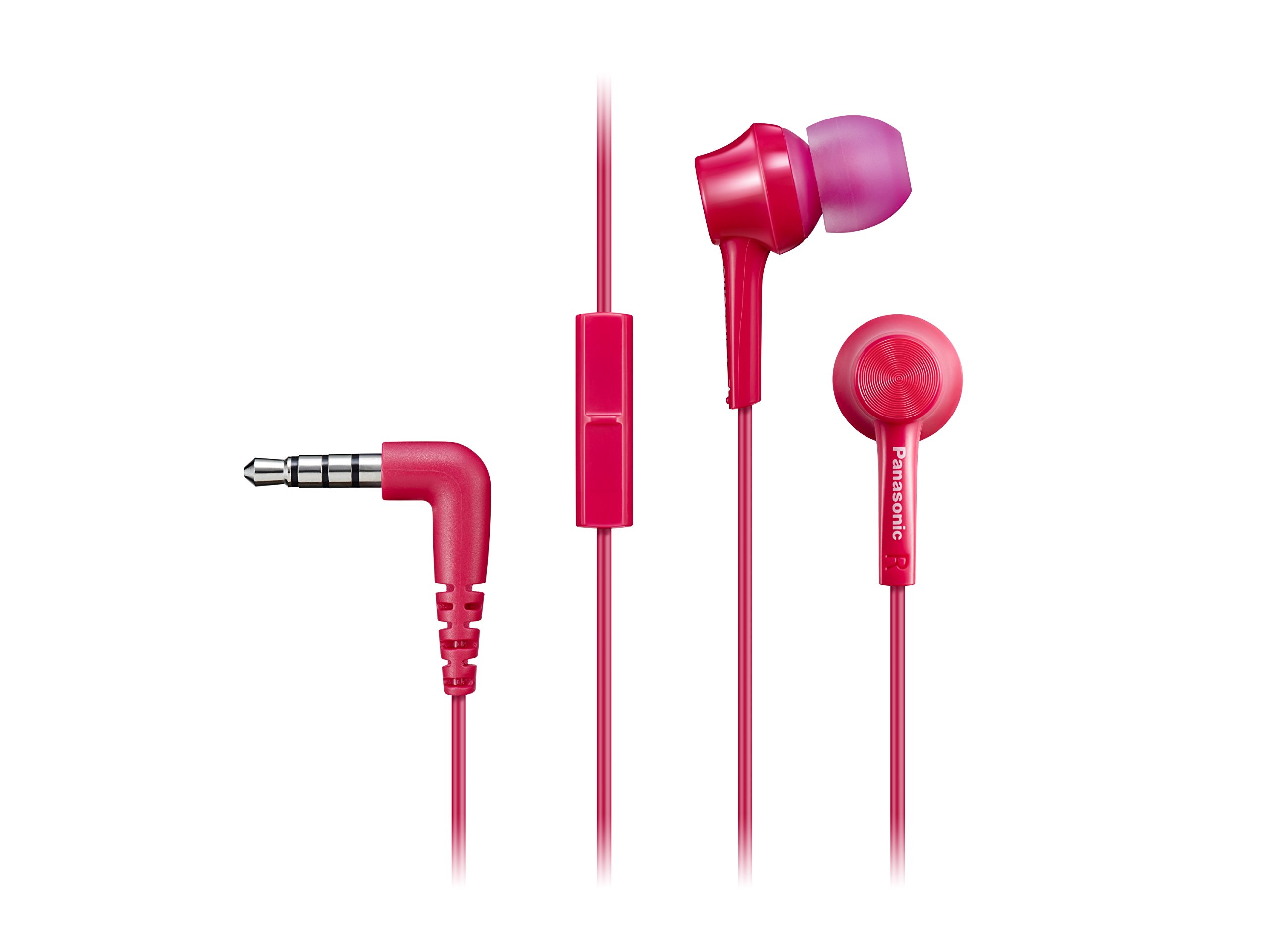 Panasonic RP-TCM115E-P In-Ear Headphones Headset Mobile Telephony Interchangeable Passport Pieces (S/M/L) Pink