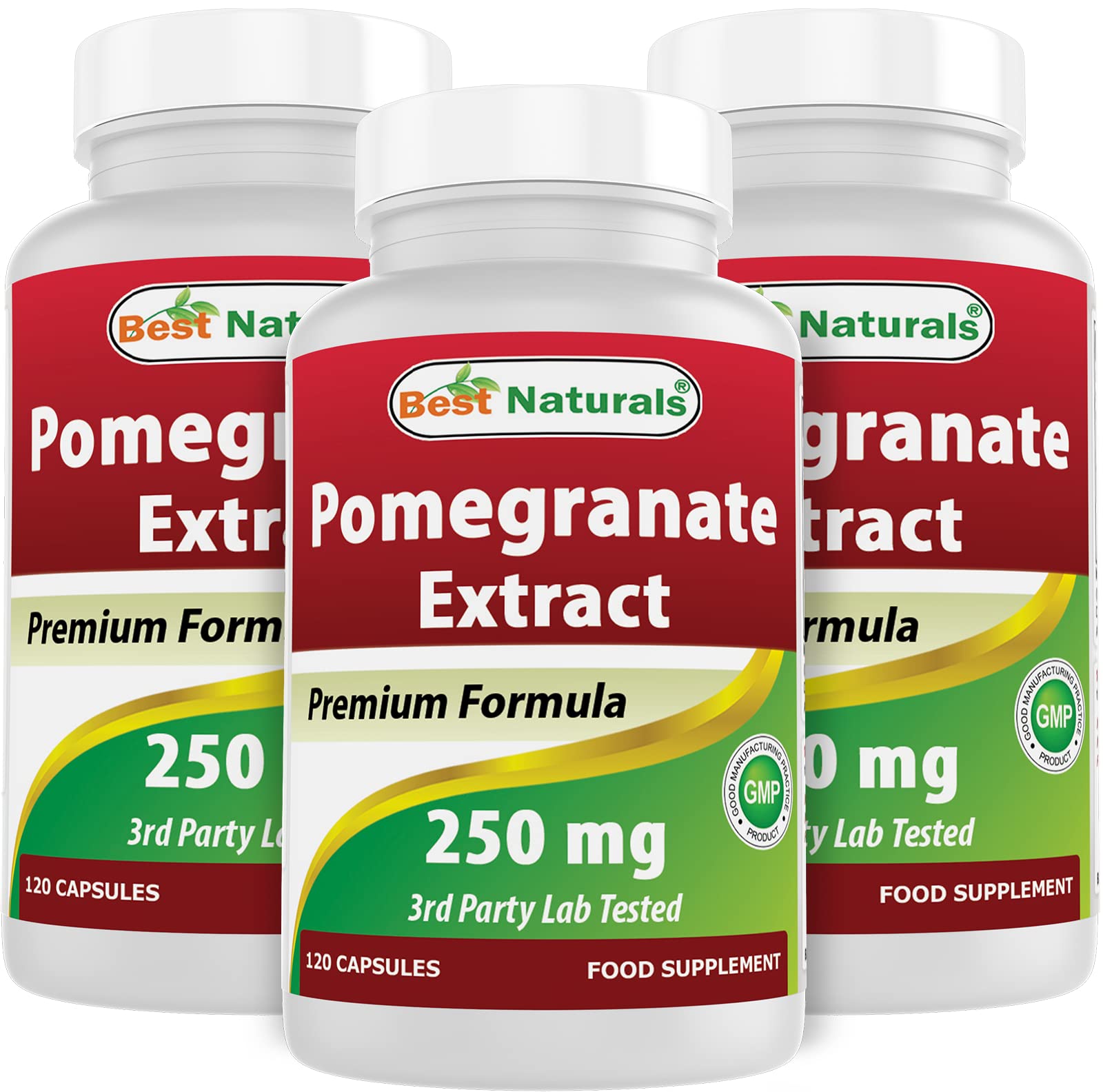 Best Naturals Pomegranate Extract 250 mg 120 Capsules (120 Count (Pack of 3))