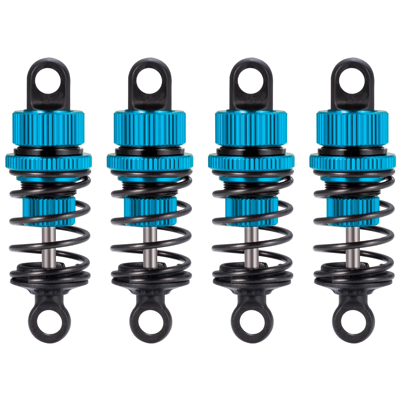AXspeed 4pcs Aluminum Shock Absorber Set Front & Rear Suspension Dampers Compatible with Tamiya M03 M04 M05 M06 1:10 RC Cars (Blue, 50mm)