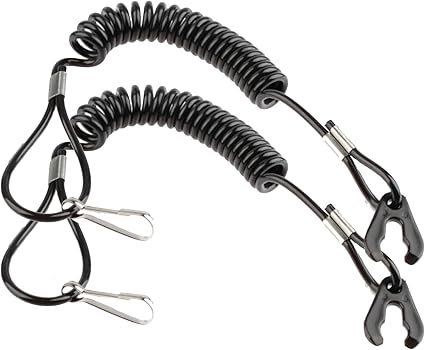 Amazon Com Keylessoption Pwc Jet Ski Waverunner Key Lanyard Stop Kill Switch Safety For Yamaha Pack Of 2 Black Sports Outdoors