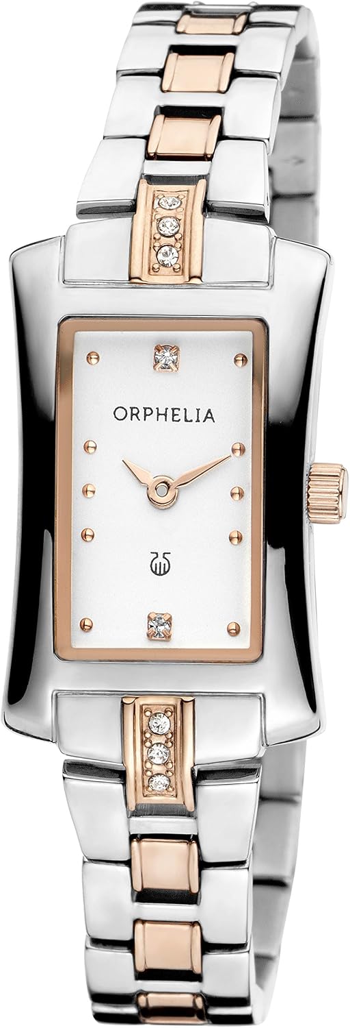 Orphelia Women's Quartz Watch with White Dial Analogue Display and Silver Stainless Steel OR53371012, White/Multicolour