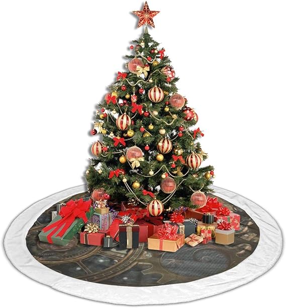 Amazon Co Jp クリスマスツリースカートsteampunk Clocks 足元布 クリスマス飾り 円形 サンタクロース ツリースカート ホワイト ツリー下用 可愛い 豪華 ベースカバー オーナメント ツリースカート 飾りツリー 下敷物 新年パーティー クリスマス雰囲気を楽しみ 服