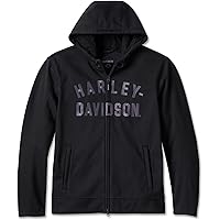 Harley-Davidson Men's Staple Zip-Up Hoodie - Black Beauty - 96018