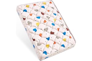 CEEKLIYBEAR Pack and Play Mattress - 38" x 26"- Premium Cotton Fabric Playpen Mattresses, Safety Reinforced Play Yard Mattress - Fits for Graco & Baby Trend & Pamo Babe Playard, Firm Support and Comfort Foam