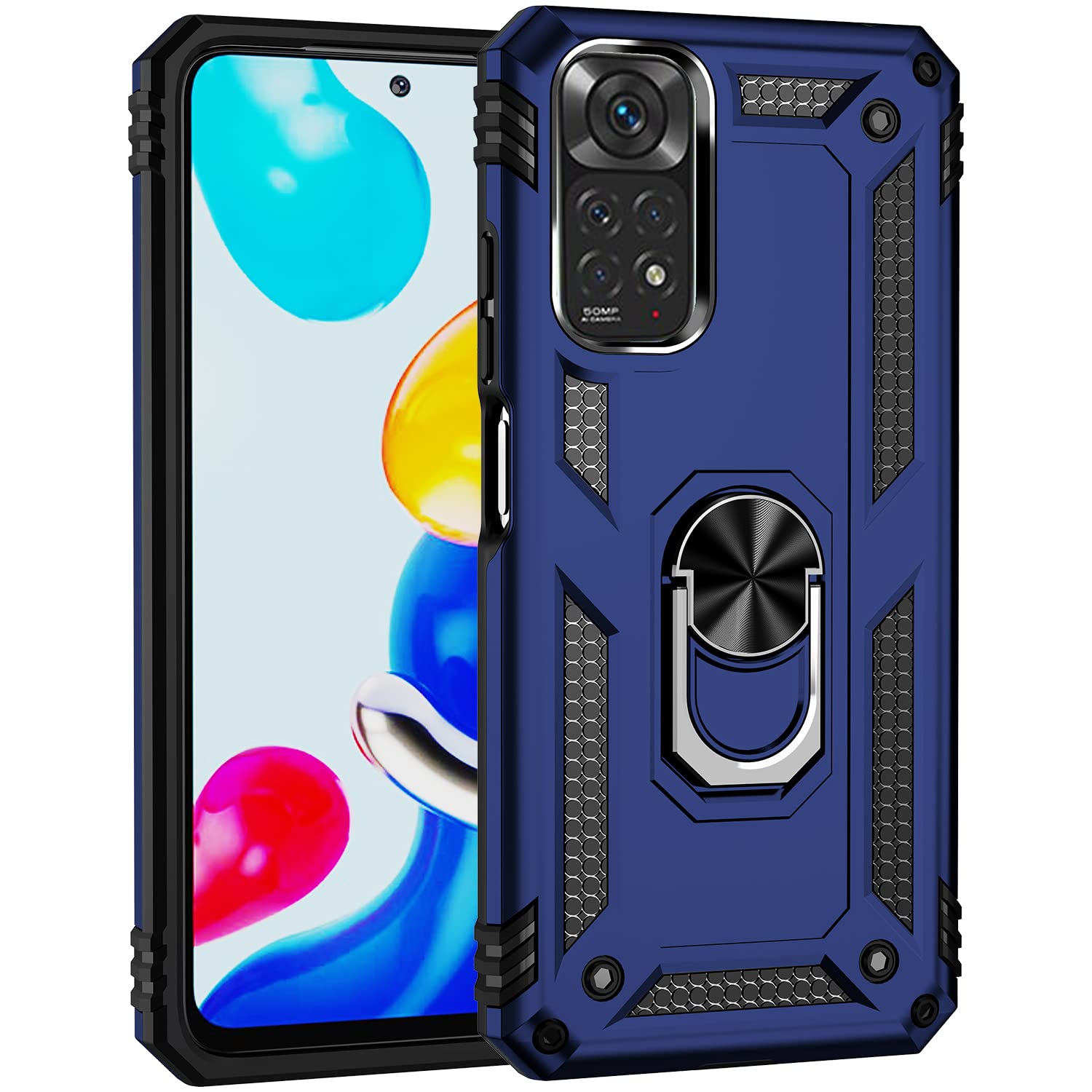 BestST Case Compatible with Xiaomi 12 Pro Cover,Screen Protector, Full Body Dual Layer Heavy Duty Protective Cover, Shockproof Bumper Phone Cover, with Kickstand,Silver — image 1