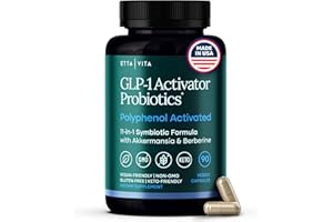 ETTA VITA GLP-1 Supplement for Weight Loss & Appetite Control for Men and Women with Akkermansia, Berberine, Inulin, EGCG, Resveratrol, Hops, Polyphenols - Supports Digestion, Hunger, Cravings, Gut Health