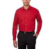 Van Heusen Mens Dress Shirt Regular Fit Poplin Solid