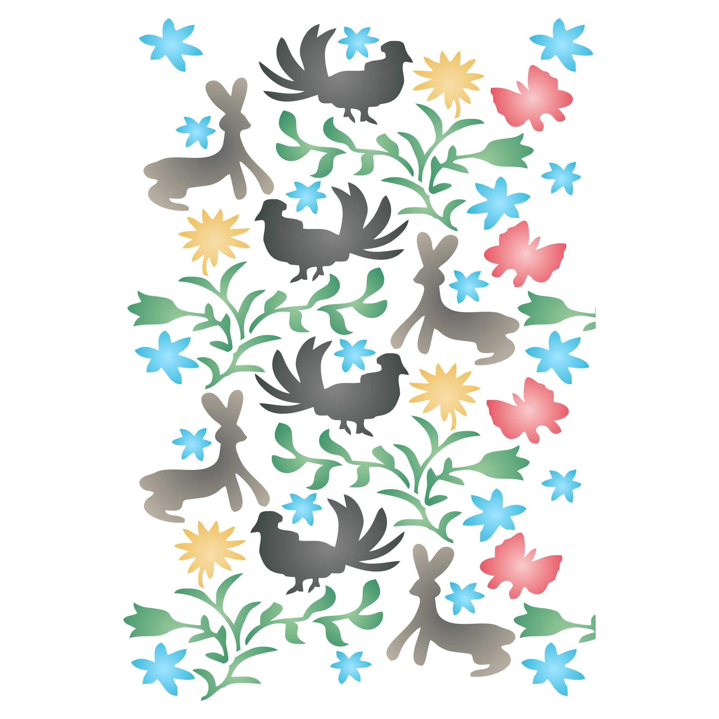 Otomi Layering Stencil, 11.43 x 16.51 cm - Layering Stencil use to add Texture and Design to Mixed Media Backgrounds