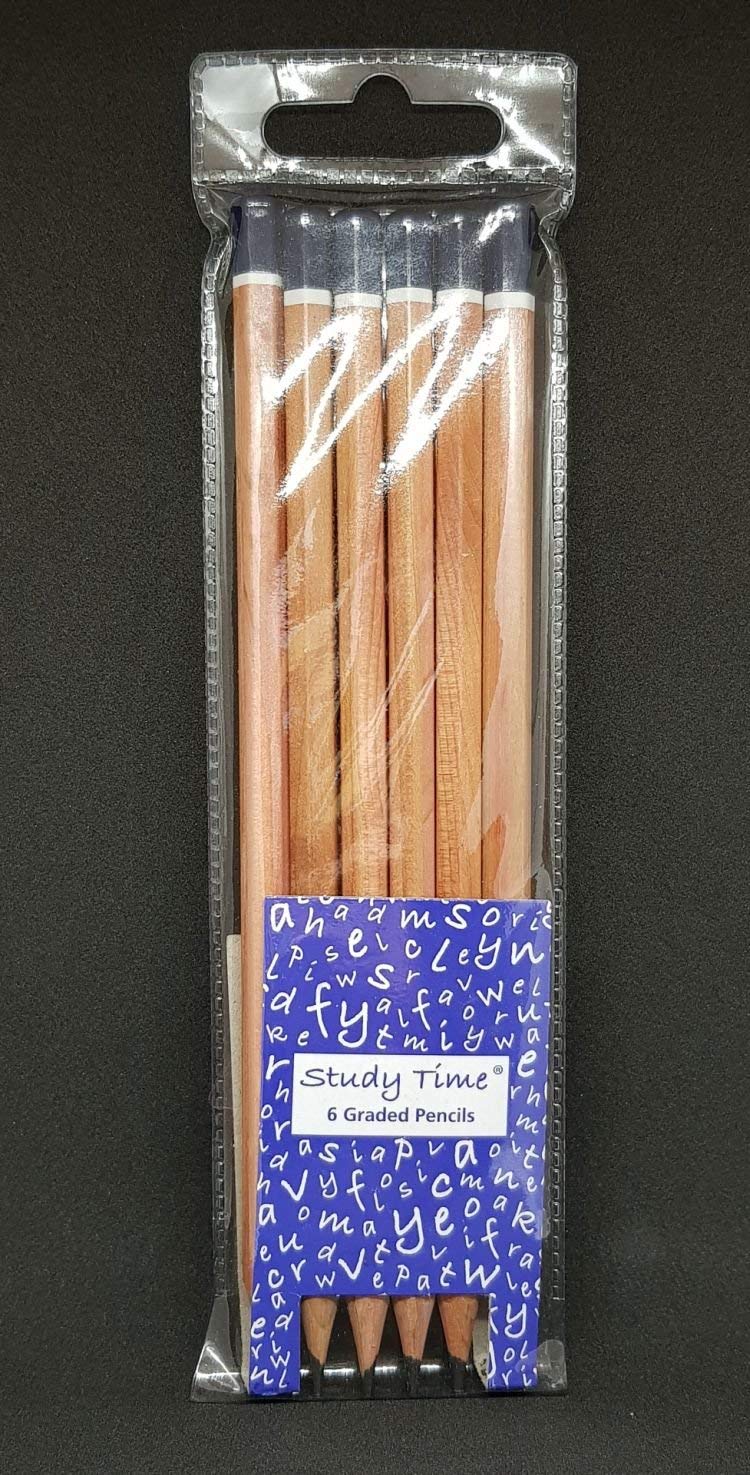 Sketching Pencils Pack of 6 Assorted Grades (B, 2B, 3B, 4B, 5B & 6B