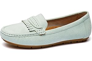 Gasfly Women's Business Loafers Work Casual Flats Shoes Lightweight Penny PU Leather Slip On Walking Shoes