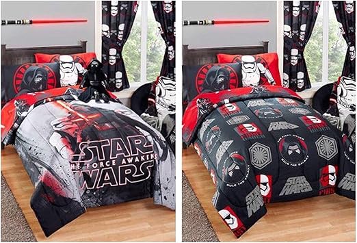 Amazon Com Star Wars Kylo Ren Reversible Kids Twin Full Size