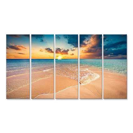 Quadri Moderni Spiaggia Tropicale Con Sabbia Bianca E Mare Turchese Chiaro Ins Maldive Stampa Su Tela Quadro X Poltrone Salotto Cucina Mobili