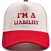 Hat Funny Embroidered Trucker Hat Adjustable Two Tone Snapback Canvas Baseball Cap for Womens